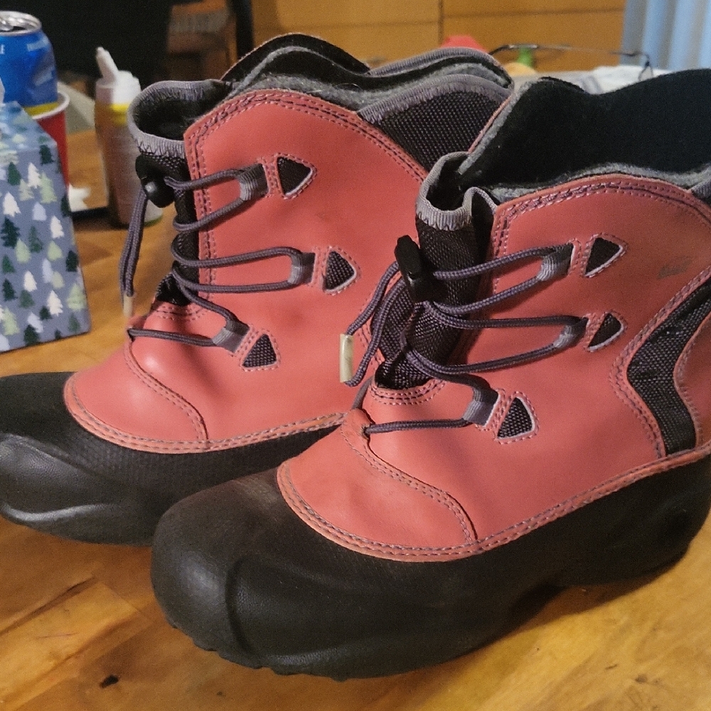 Sorel Pink and Black Snow Boots